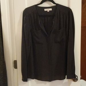 Black button down blouse